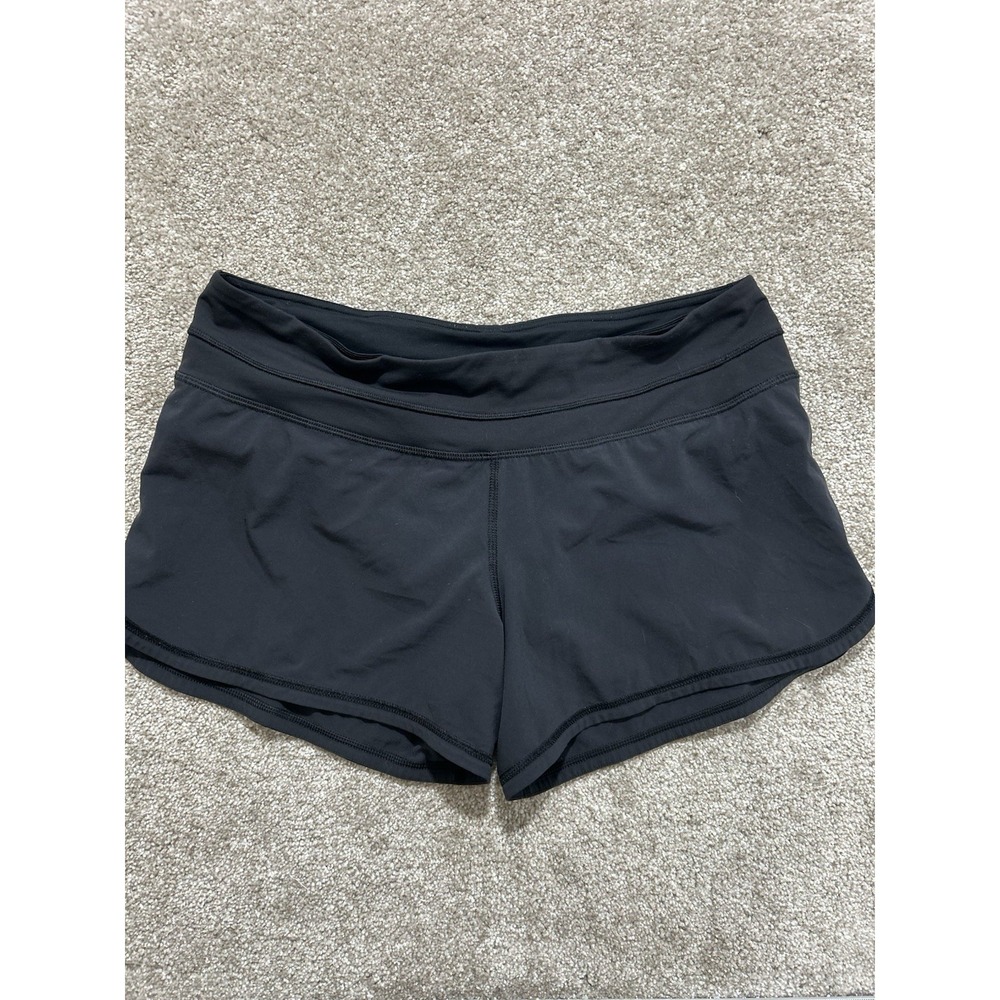 Lululemon Women's 8 Groovy Lined Run Shorts Black Running Athletic